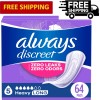 Always Discreet Adult Incontinence Pads Heavy Absorbency & Long Length,