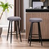 Deisy Dee 4PCS Round Bar Stool Seat Covers Stretch Round