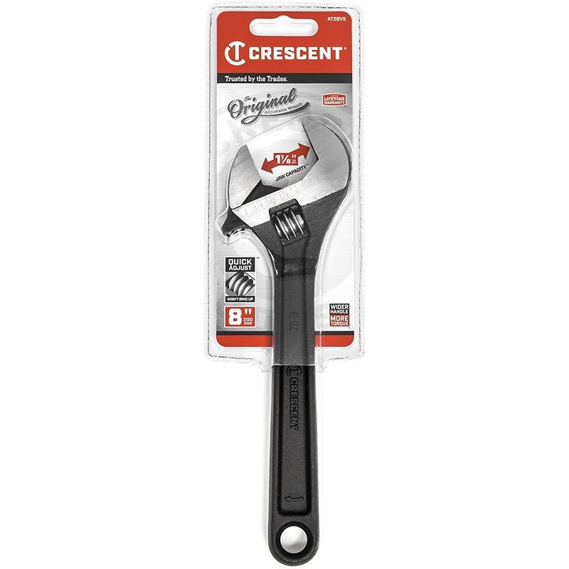 Crescent 8" Adjustable steel and Black Oxide Wrench - Carded