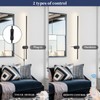 KELUOLY Dimmable Plug in Wall Sconce Set of 2,Black 31.5"