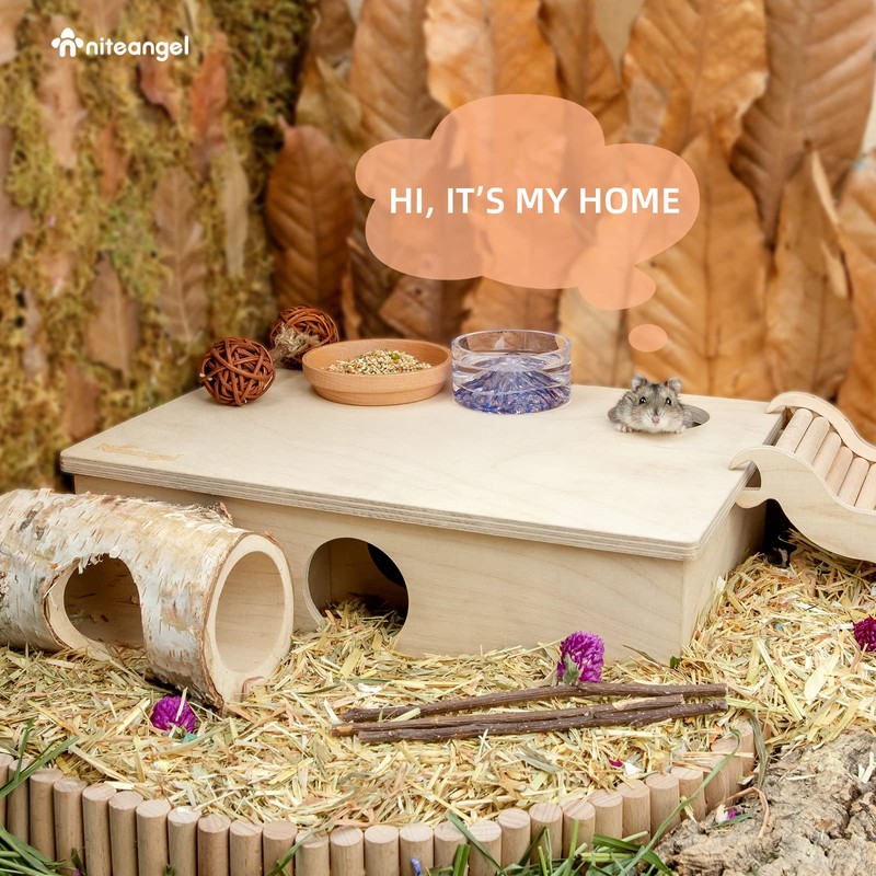 Niteangel Multi-Chamber Hamster House Maze: - Multi-Room Hideouts & Tunnel