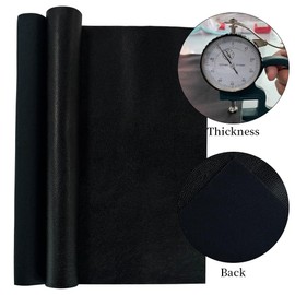 XHT High-Quality Waterproof Faux Leather 30 x 135 cm, Upholstery Fabric, Leather Patch, for Sofas, Car Seats, Office Chairs, Leather Bags, Cover Fabric (Black)