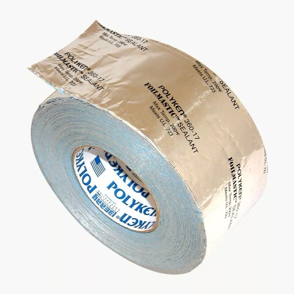 Polyken 360-17 FOILMASTIC Foil/Butyl Sealant Tape for HVAC 3" x