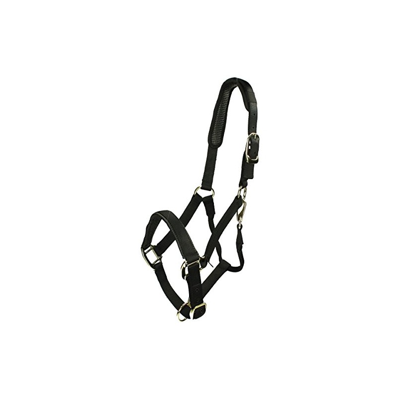 Shires Topaz Nylon Pony/Horse Headcollar - Black Full