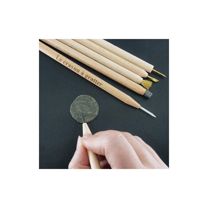 Le Crayon a Gratter Conservator Cleaning Restoration Pencils for Coins