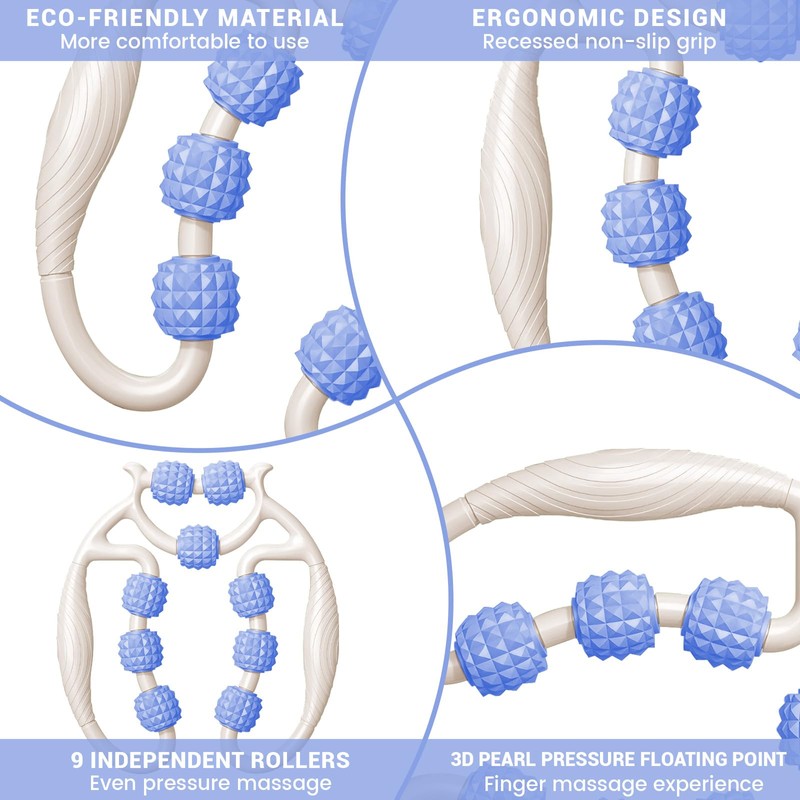 HYran Massage Roller, Massage Roller Legs, Massage Roller with Handle