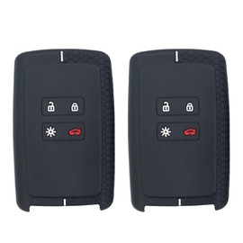 KULCSOK Key Fob Cover Case for Renault Dacia Sandero Stepway Duster Clio Jogger Scenic Zoe Kadjar Captur Keycard Key Protector Silicone Key Fob Holder 2pcs Black3
