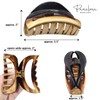 Parcelona French Vrille Golden Shell Brown Jaw Hair Claw Clip