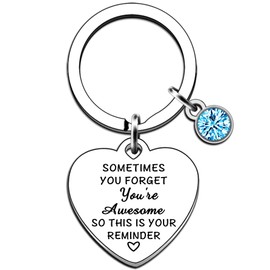 AMZQ Inspirational Gifts for Women Encouragement Keyring Gifts for Family Friend Her BFF Thank You Appreciation Gifts for Colleague Coworker Boss Teacher-Sometimes You Forget You Are Awesome Gifts