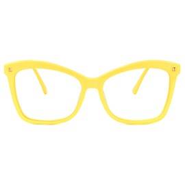 VOOGLAM Butterfly Blue Light Blocking Glasses for Women, Anti UV Blue Light Eyestrain Stylish Eyeglasses Yellow