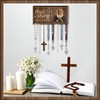 Colingmill Large Wooden Rosary Holder Wall Mounted with 8 Hangers