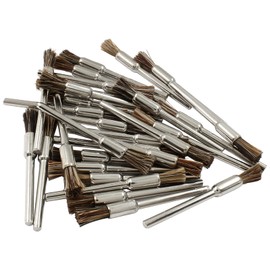 LDEXIN 30Pcs Horse Hair Wire Cleaning End Brushes Pen, 3mm Mandrel Wire Bushes Set, Rust Paint Removal Bits Polishing Rotary Tool Accessories, 1/5" x 1/8"