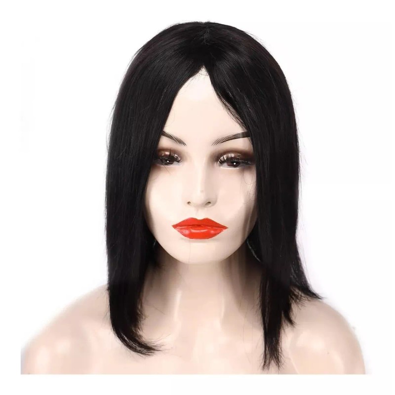 Beautyonline Peluca De Cabello Humano Natural Liso De 35 Cm