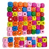 DOITOOL 200Pcs Alphabet Cube Beads for Jewelry Making Durable Square