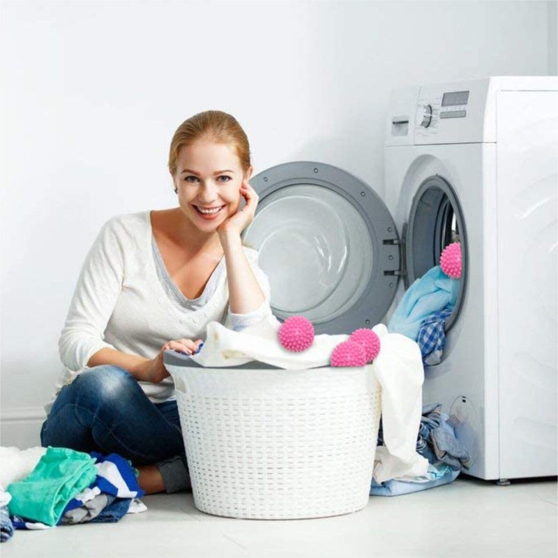 Swirl Fabric Softening Tumble Dryer Balls - Pink - 2