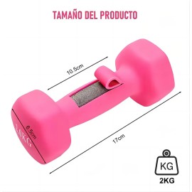 Par Mancuernas Ejercicio 2 Kg Cubierta Neopreno Entrenamient