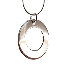 apop nyc 925 Sterling Silver Open Circle O Pendant Necklace 18 inch [Jewelry]