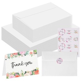 Zylota 60 Sets Watercolour Cards with Envelopes,140lb/300GSM Blank Watercolor Paper,4 x 6 in Foldable Water Colour Postcards for Greeting Card Birthday Wedding Invitations
