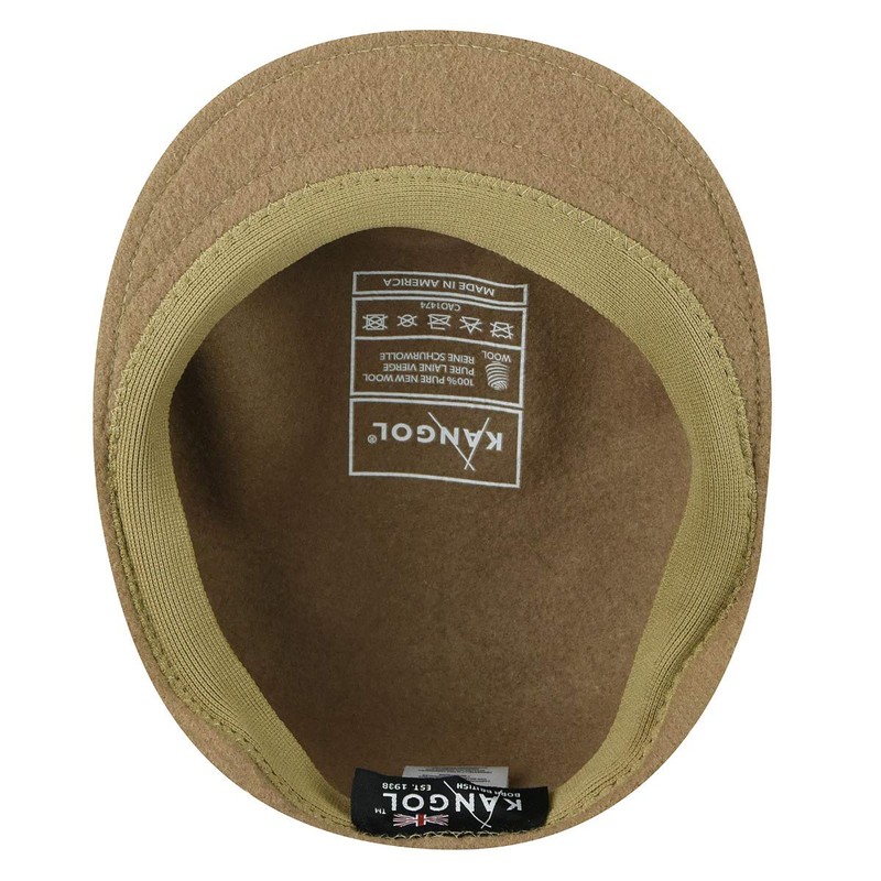 Kangol Wool 504 Flat Cap, Brown (Camel), 2X-Large