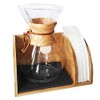 HEXNUB – Organizer Stand, Compatible with Chemex Coffee Makers, Fits Collar and Handle Carafes, Fits Bodum and Coffee Gator, Holds Coffee Maker and Filters, Silicone Dripper Mat, Compact (Black)