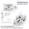 Dontay 2 Pack Pocket Door Privacy Lock and Pull, Stainless