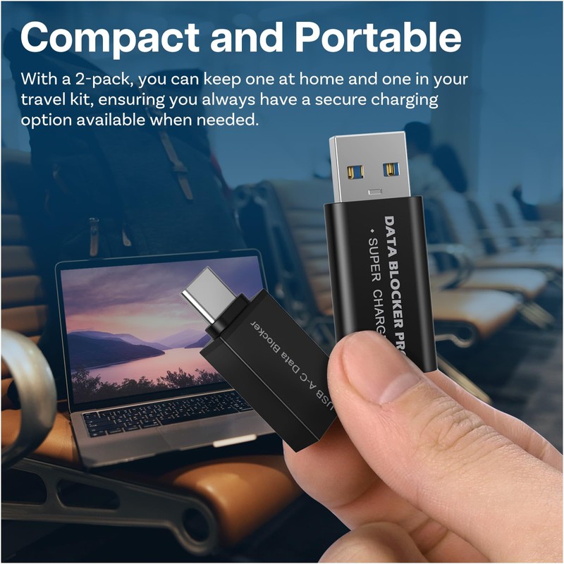 MMOBIEL USB-C Data Blocker & USB-A Data Blocker [2 Pack]