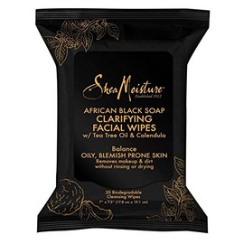SHEA MOISTURE African Black Soap Facial Wipes 30 Count (3 Pieces)