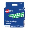 Avery Permanent Color Coding Labels, 0.25 Inches, Round, Green, Pack