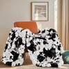 Touchat Cow Print Blanket for Couch, Faux Fur Throw Blanket,