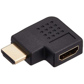 Elecom AD-HDAAB04BK HDMI Extension Connector, L-Shaped [Left Angle] HDMI (Female) to HDMI (Male) Black