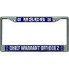 U.S. Coast Guard Chief Warrant Officer 2 Chrome License Plate