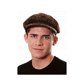 The Fancy Dress® New Adult Unisex Hats Bowler Trilby Gangster Santa Chef Pirate Cowboy Sailor Visor Rainbow Captain Hat Theme Party Accessory (Flat Cap Hat)