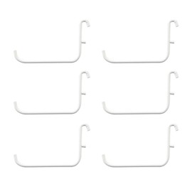 6Pcs Pegboard Hooks White Storage Hooks for Home Kitchen Utensils Cup Keys (6 x 11 cm)
