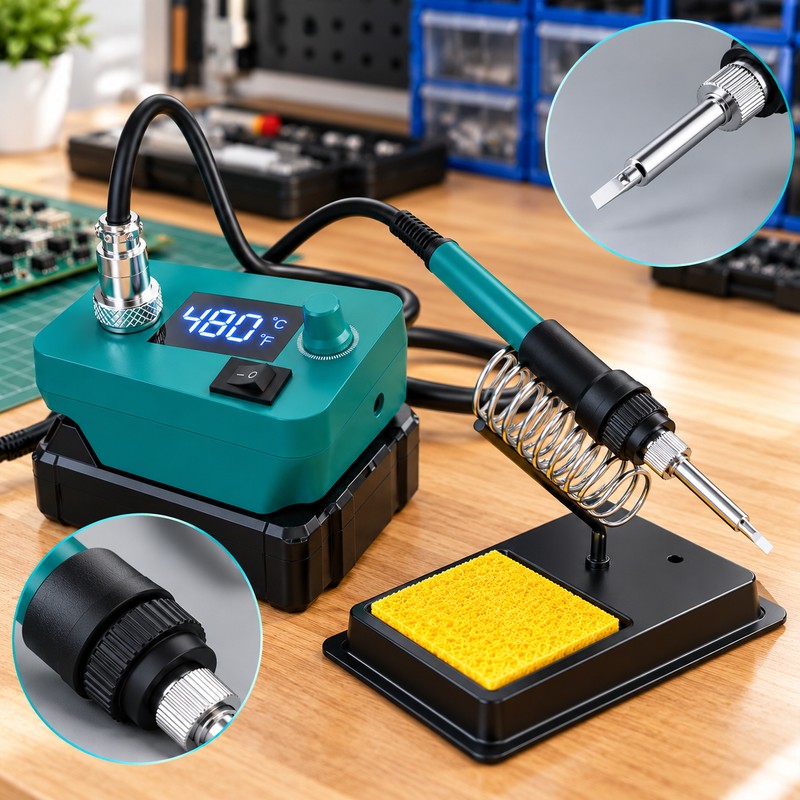 Cordless Soldering Iron Station for Electronics Repair – Digital Temperature