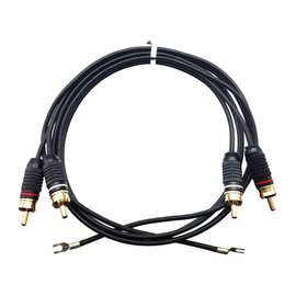 American Recorder Turntable Cable with Ground Terminal - RCA to RCA, 4 Meter (13.12 feet)