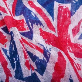 Basic Sense Union Jack Scarf, UK Flag Oversized Shawl, Wrap for Men Women, Small British Flag Scarf