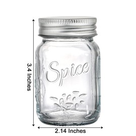 Coloch 30 Pack 4 Oz Glass Mason Spice Jar with Shaker Lids& Labels, Empty Spice Bottle with Airtight Metal Caps and Collapsible Funnel for Herbs & Spices