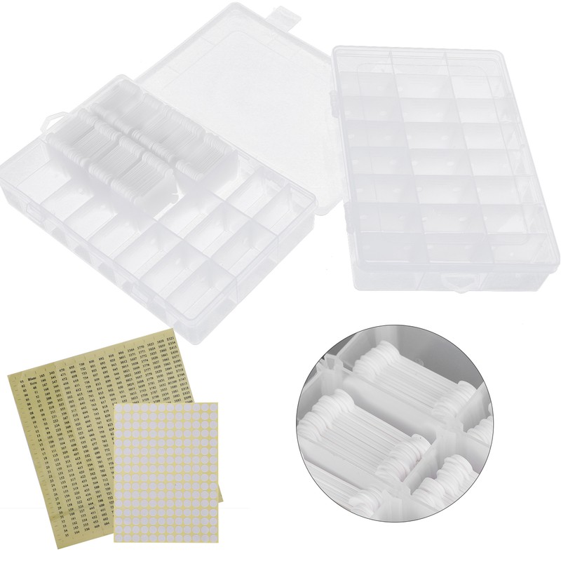 150Pcs Sewing Floss Bobbins Winding Plate Stitch Organizer Set Embroidery