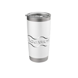 Minimalist logo of the AQUARIUS zodiac sign. Stainless Steel Insulated Tumbler