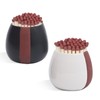 GoToSeeU Ceramic Match Holder with Striker - Pack of 2