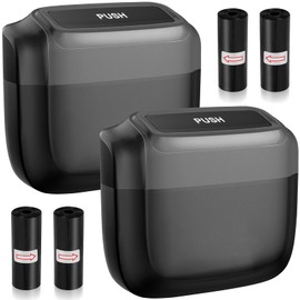 BTOOTB 2-Pack Mini Bote de Basura Portátil para Auto, Oficina y Hogar - Incluye 4 Rollos de Bolsas de Basura