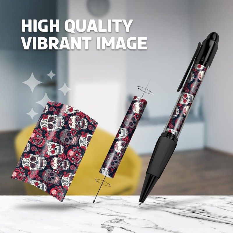 Set of 4 Black Ballpoint Pens (Photo Insert) - Sugar