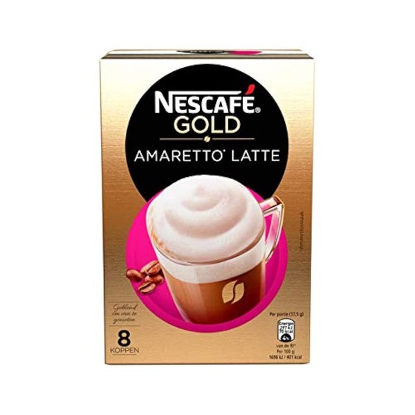 Paquetes de café instantáneo | Nescafé | café de miel caramelizado dorado 8 piezas | Peso total 3.81 oz