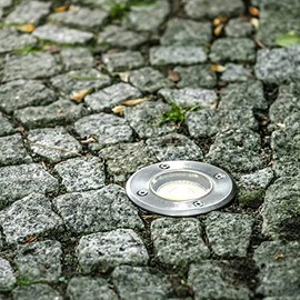 CGC Lighting Stainless Steel Round Circle Ground Driveway Patio Decking Garden Walk Drive Over Light