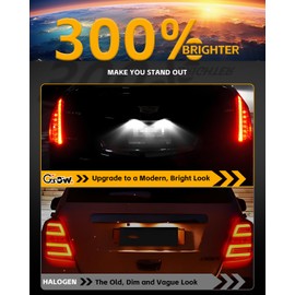 GSOWO LED Number Plate Light for Mokka Insignia ATS CTS Corvette Camaro Sonic Cruze Verano Envision Allure Acadia High Quality Can-Bus Error Free 18 SMD Number Plate Light Pack of 2