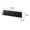 Yamazaki 2176 Film Hook, Kitchen Tool Hook, 6 Tiers, Black,