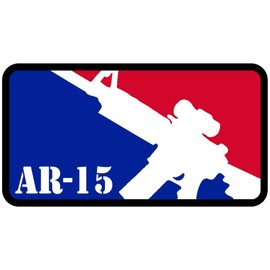 Hit or Miss Designs AR-15 Gun - 4 Pack of 2 Inch Hard Hat Helmet Decals - Full Color Vinyl Sticker Sized for Phones, Ipads, Helmets or Any Clean Smooth Flat Surface