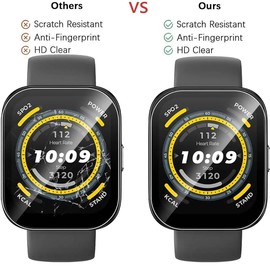 SRSRROP Pack of 5 Screen Protectors for Ama zfit Bip 3 / Ama Zfit Bip 3 Pro (1.69 inches), Flexible TPU Film, Anti-Scratch HD Clear Screen Protector, Self-Healing