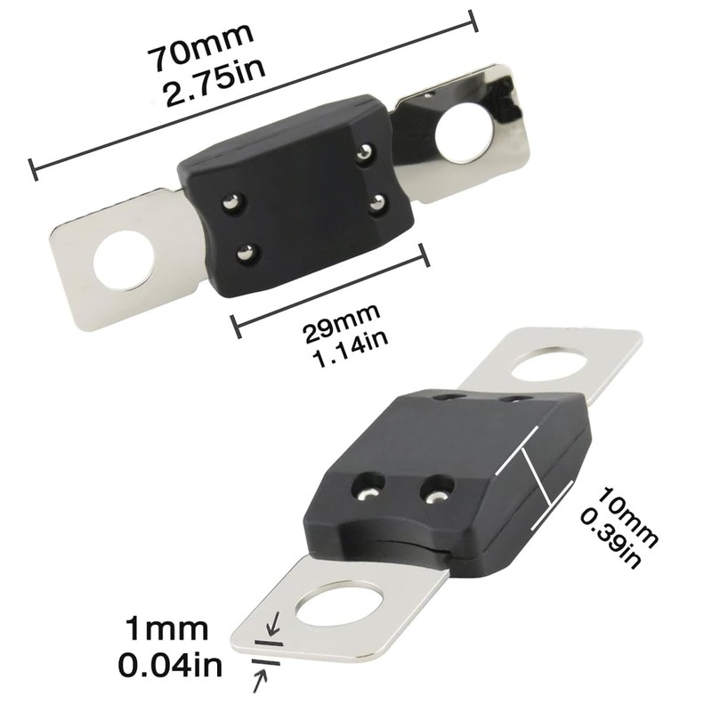 MEGA AMG Hight Current Fuses 3Pcs, 400Amp Bolt Mount High