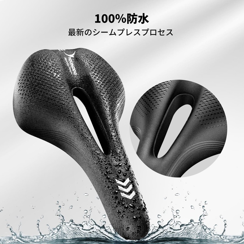 YOUNGDO Bicycle Saddle, Saddle Cushion, Super Thick, Memory Foam Cushion,